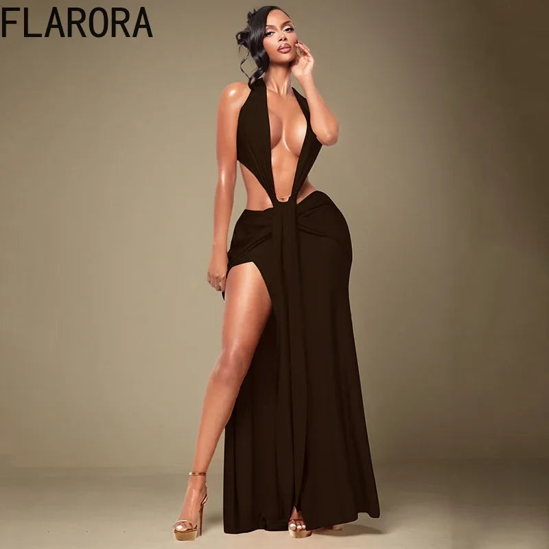 Hollow Backless Maxi Dress