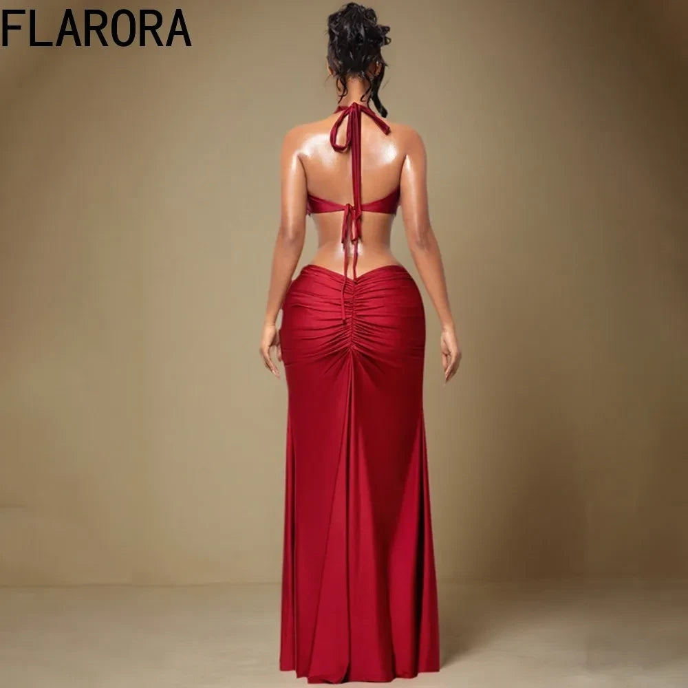 Hollow Backless Maxi Dress