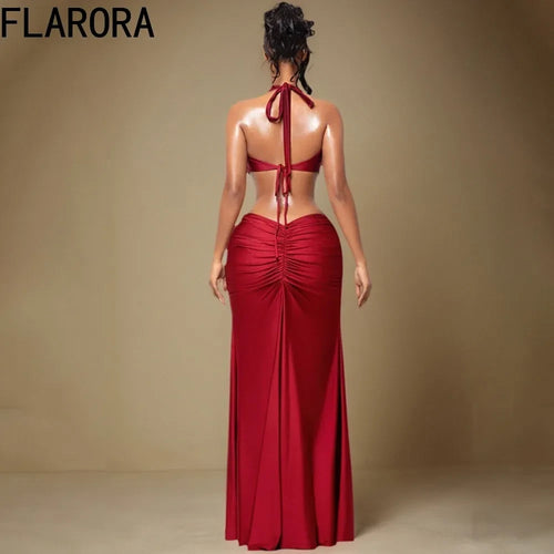 Hollow Backless Maxi Dress