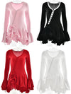 Ruffle Hem V-Neck Mini Dress